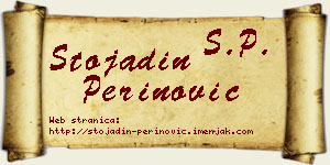 Stojadin Perinović vizit kartica